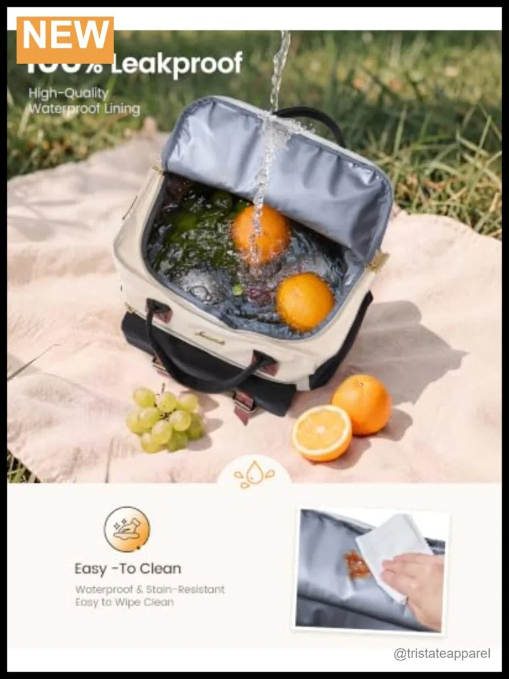 Insulated Lunch Bag Large Capacity Leakproof Thermal Work Tote